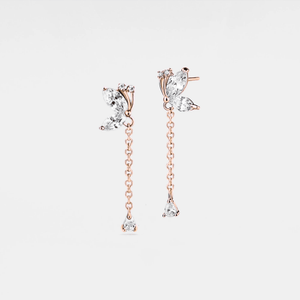 Butterfly Chain Dangle Drop Stud Earrings - Perimade & Co.