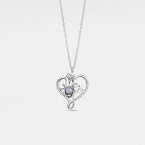 Butterfly Heart Photo Projection Necklace - Perimade & Co.