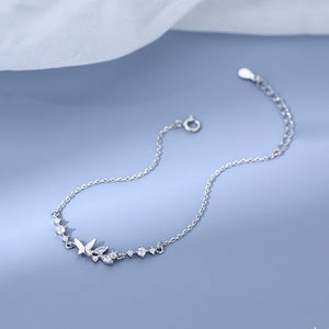 Butterfly Leaf Charm Stacking Bracelet - Perimade & Co.