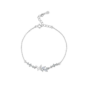 Butterfly Leaf Charm Stacking Bracelet - Perimade & Co.