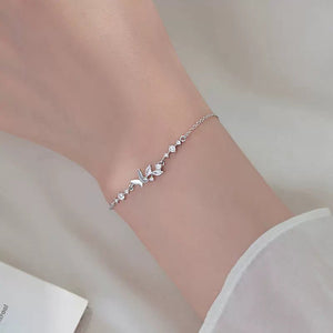Butterfly Leaf Charm Stacking Bracelet - Perimade & Co.