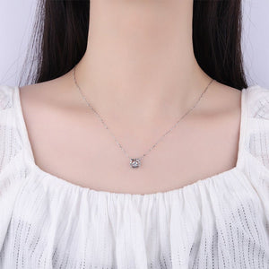Cat Bow Dancing Stone Pendant Necklace - Perimade & Co.