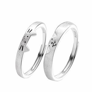 Cat Dog Kitten Puppy Couple Matching Ring - Perimade & Co.