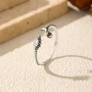 Celestial Marquise Sun Moon Open Band Ring - Perimade & Co.