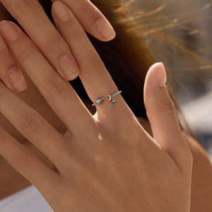 Celestial Marquise Sun Moon Open Band Ring - Perimade & Co.