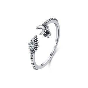 Celestial Marquise Sun Moon Open Band Ring - Perimade & Co.