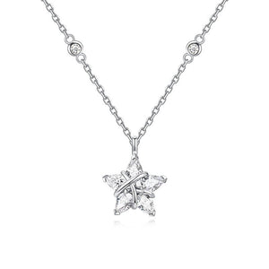 Celestial Star CZ Wrap Wire Pendant Necklace - Perimade & Co.