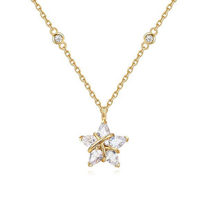 Celestial Star CZ Wrap Wire Pendant Necklace - Perimade & Co.