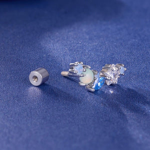 Celestial Star Opal Arc Climber Stud Earrings - Perimade & Co.