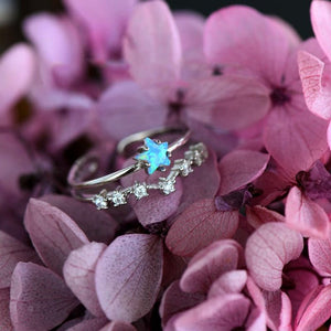 Celestial Star Opal Chevron Double Open Ring - Perimade & Co.