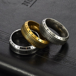 Celtic Knot Runic Alphabets Band Ring - Perimade & Co.