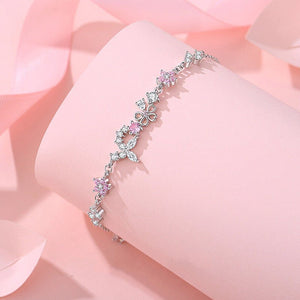 Cherry Blossom Butterfly Charm Bracelet - Perimade & Co.