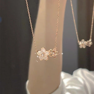 Cherry Blossom Charm Pendant Necklace - Perimade & Co.