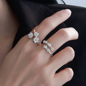 Cherry Blossom Flower Stacking Bypass Ring - Perimade & Co.