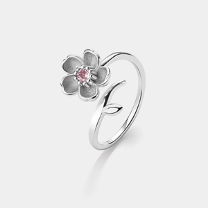 Cherry Blossom Flower Stacking Bypass Ring - Perimade & Co.