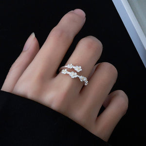 Cherry Blossom Flower Stacking Bypass Ring - Perimade & Co.