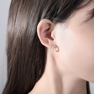 Chunky Full Micro Pave Huggie Hoop Earrings - Perimade & Co.