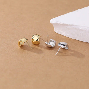 Chunky Geometric Dome Huggie Hoop Earrings - Perimade & Co.