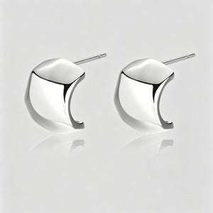 Chunky Geometric Dome Huggie Hoop Earrings - Perimade & Co.