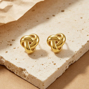 Chunky Interlocking Love Knot Stud Earrings - Perimade & Co.
