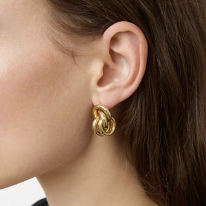 Chunky Twist Interlocking Knot Stud Earrings - Perimade & Co.
