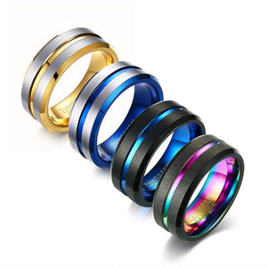 Classic 8mm Tungsten Steel Band Ring - Perimade & Co.