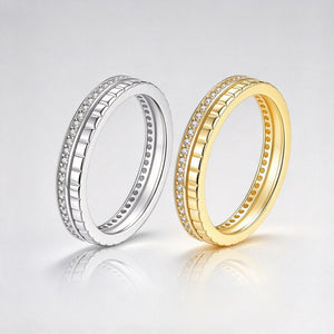 Classic Channel Moissanite Eternity Band Ring - Perimade & Co.