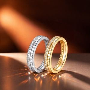 Classic Channel Moissanite Eternity Band Ring - Perimade & Co.