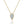 Classic Curved Leaf Pave CZ Charm Necklace - Perimade & Co.