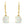 Classic Cushion - Cut Opal Drop Hoop Earrings - Perimade & Co.