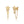 Classic Double Star Drop Chain Stud Earrings - Perimade & Co.