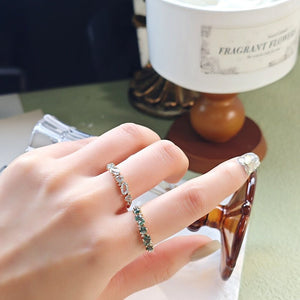 Classic Five Symmetrical Gemstone Band Ring - Perimade & Co.