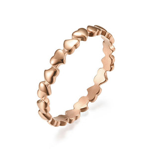 Classic Heart Stacking Eternity Band Ring - Perimade & Co.