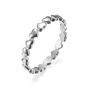 Classic Heart Stacking Eternity Band Ring - Perimade & Co.