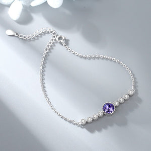 Classic Pastel Round CZ Charm Chain Bracelet - Perimade & Co.