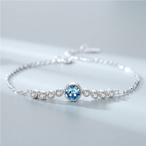 Classic Pastel Round CZ Charm Chain Bracelet - Perimade & Co.