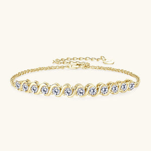 Classic S Wave Moissanite Tennis Bracelet - Perimade & Co.