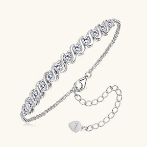 Classic S Wave Moissanite Tennis Bracelet - Perimade & Co.