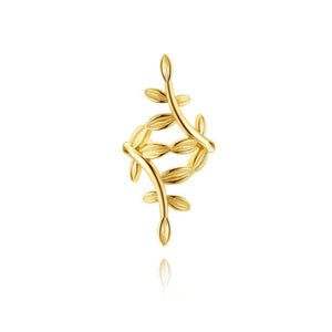 Classic Textured Leaf Branch Clip-On Earrings - Perimade & Co.