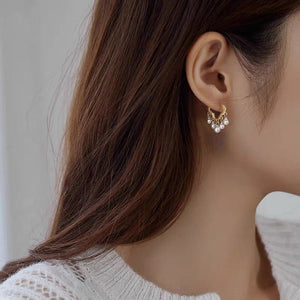 Cloud Pearl Dangle Drop Chandelier Earrings - Perimade & Co.