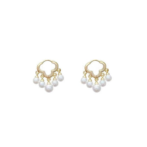 Cloud Pearl Dangle Drop Chandelier Earrings - Perimade & Co.