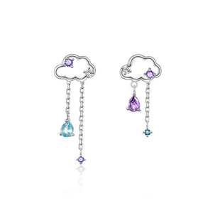 Cloud Rain Chain Dangle Drop Stud Earrings - Perimade & Co.