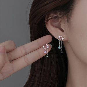 Cloud Rain Chain Dangle Drop Stud Earrings - Perimade & Co.
