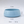 Blue ceramic bowl with measurements on a white background