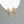 Color CZ Drop Flower Huggie Hoop Earrings - Perimade & Co.