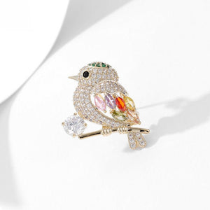 Color Gemstone Bird Wedding Brooch - Perimade & Co.