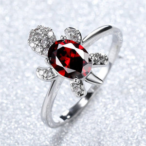 Color Gemstone Sea Turtle Beach Ring - Perimade & Co.