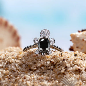 Color Gemstone Sea Turtle Beach Ring - Perimade & Co.
