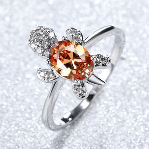 Color Gemstone Sea Turtle Beach Ring - Perimade & Co.