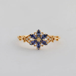 Color Marquise CZ Snowflake Floral Band Ring - Perimade & Co.